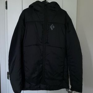 Black Diamond Stance Belay Parka, mens medium, black